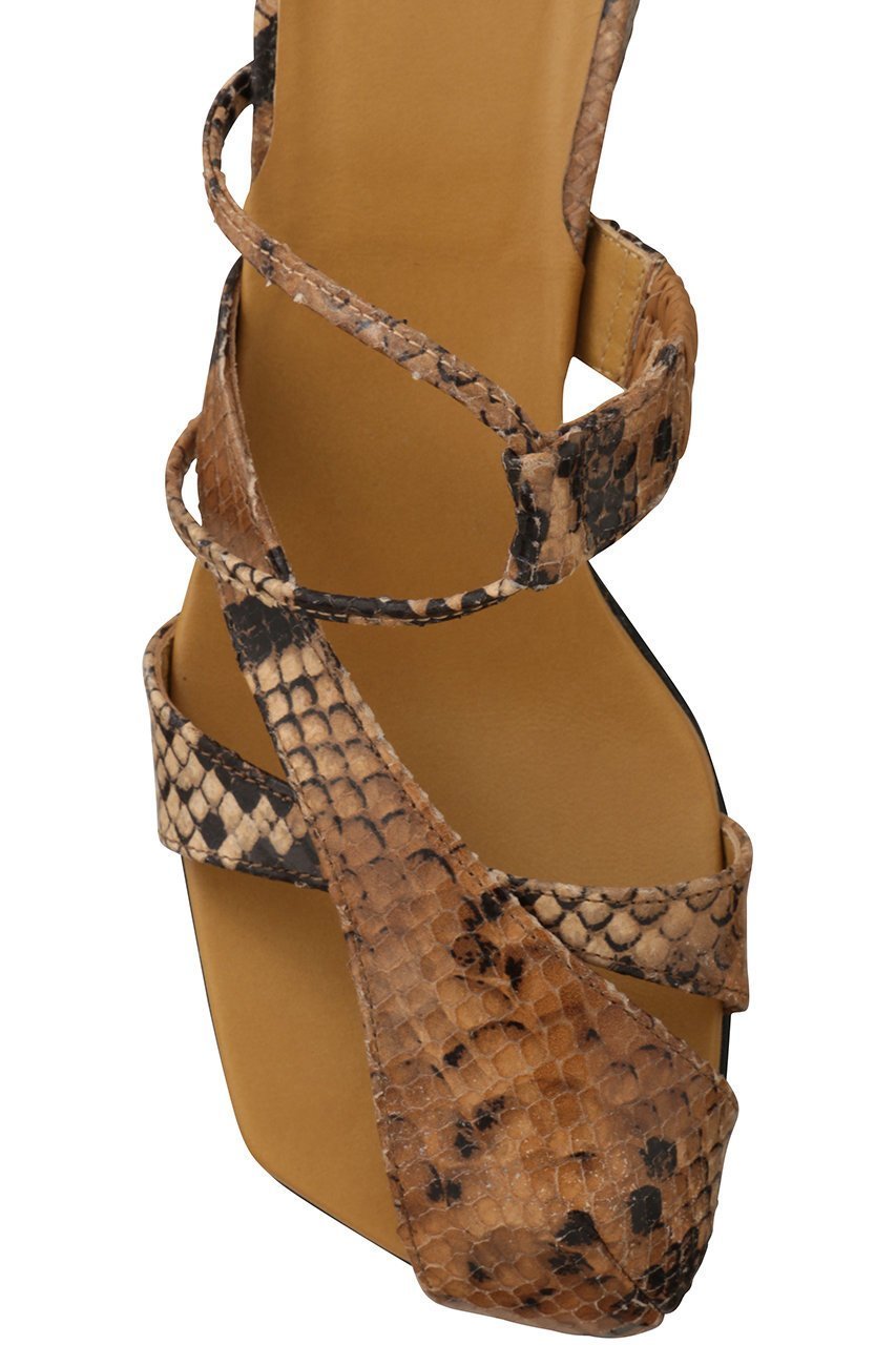 【カチム/KATIM】のCAT パイソン型押しストラップサンダル 人気、トレンドファッション・服の通販 founy(ファニー) 　ファッション　Fashion　レディースファッション　Fashion for Women　サンダル　Sandals, Summer Shoes　シャーリング　Shirring, Ruched　ストラップサンダル　Strappy Sandals, Strap Sandals　デニム　Denim, Jeans Material　ヌーディ　Nude, Nude Tone　バランス　Balance, Style Balance　パイソン　Python, Snakeskin Pattern　ラップ　Wrap, Wrap Design　新作・新入荷　New Arrivals / New In　other-5|ID: prp329100004880067 ipo3291000000036414532