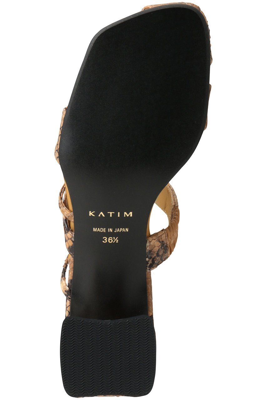 【カチム/KATIM】のCAT パイソン型押しストラップサンダル 人気、トレンドファッション・服の通販 founy(ファニー) 　ファッション　Fashion　レディースファッション　Fashion for Women　サンダル　Sandals, Summer Shoes　シャーリング　Shirring, Ruched　ストラップサンダル　Strappy Sandals, Strap Sandals　デニム　Denim, Jeans Material　ヌーディ　Nude, Nude Tone　バランス　Balance, Style Balance　パイソン　Python, Snakeskin Pattern　ラップ　Wrap, Wrap Design　新作・新入荷　New Arrivals / New In　other-7|ID: prp329100004880067 ipo3291000000036414534