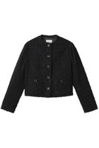 【ジェイドット/j.】の尾州ジャカードノーカラージャケット ブラック|ID: prp329100004880841 ipo3291000000036866295