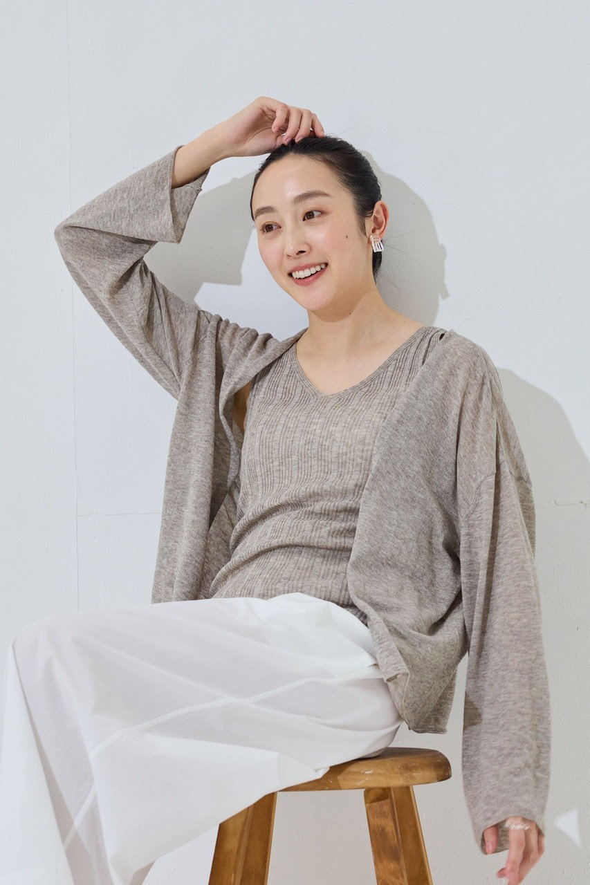 【プリスティン/PRISTINE】の爽ヤクボレロカーデ 大人の最旬トレンドファッション＆コーディネート founy(ファウニー) 　ファッション　Fashion　レディースファッション　Fashion for Women　トップス・カットソー　Cut & Sew Tops　ニット　Knit Tops & Sweaters　カーディガン・羽織り　Layered Style Cardigans　カーディガン　Cardigan, Knitwear　シアー　Sheer, See-Through　ショート　Short, Short Length　ボレロ　Bolero, Short Cardigan　other-6|ID: prp329100004880872 ipo3291000000036866651