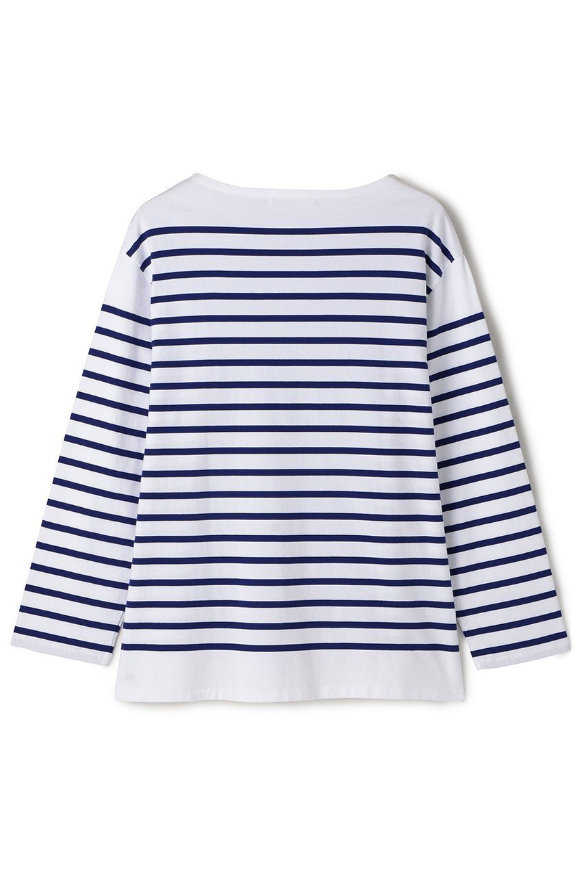 【ジェービーアタイア/J.B. ATTIRE】のCHAMB RY BASQUE SHIRT 人気、トレンドファッション・服の通販 founy(ファニー) 　ファッション　Fashion　レディースファッション　Fashion for Women　トップス・カットソー　Cut & Sew Tops　シャツ・ブラウス・オフィスカジュアル　Elegant Blouses & Button-Ups　ロングTシャツ・Tシャツ　Longline T-Shirts & Tees　カットソー・ベーシックTシャツ　Cut-and-Sewn Tops / Stretch Tees & Basics　スリーブ　Sleeve, Long Sleeve / Short Sleeve　バスク　Basque, Basque Style　バランス　Balance, Style Balance　ボーダー　Border, Stripe　ロング　Long, Long-Length　other-2|ID: prp329100004880915 ipo3291000000036430815