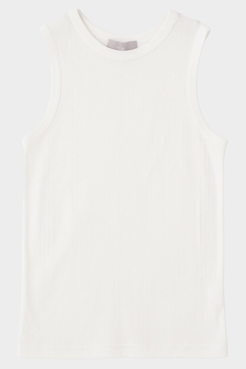 【ヒューエルミュージアム/hueLe Museum】の【hLM】リブタンク インテリア・キッズ・メンズ・レディースファッション・服の通販 founy(ファニー) ファッション Fashion レディースファッション Fashion for Women トップス・カットソー Cut & Sew Tops キャミソール&ノースリーブ Camisoles & Sleeveless Tops シャツ・ブラウス・オフィスカジュアル Elegant Blouses & Button-Ups ロングTシャツ・Tシャツ Longline T-Shirts & Tees カットソー・ベーシックTシャツ Cut-and-Sewn Tops / Stretch Tees & Basics インナー Innerwear キャミソール Camisole, Spaghetti Strap Top コンパクト Compact, Small Size ジャケット Jacket, Outerwear タンク Tank Top, Sleeveless Top ホワイト|ID: prp329100004880925 ipo3291000000036430908