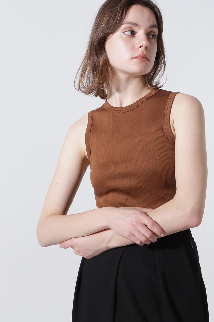 【ヒューエルミュージアム/hueLe Museum】の【hLM】リブタンク インテリア・キッズ・メンズ・レディースファッション・服の通販 founy(ファニー) ファッション Fashion レディースファッション Fashion for Women トップス・カットソー Cut & Sew Tops キャミソール&ノースリーブ Camisoles & Sleeveless Tops シャツ・ブラウス・オフィスカジュアル Elegant Blouses & Button-Ups ロングTシャツ・Tシャツ Longline T-Shirts & Tees カットソー・ベーシックTシャツ Cut-and-Sewn Tops / Stretch Tees & Basics インナー Innerwear キャミソール Camisole, Spaghetti Strap Top コンパクト Compact, Small Size ジャケット Jacket, Outerwear タンク Tank Top, Sleeveless Top ベージュ|ID: prp329100004880925 ipo3291000000036430909