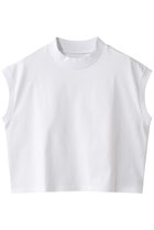 【スリー ドッツ/three dots】のビックストライプ フレンチスリーブTシャツ ホワイト|ID:prp329100004880929