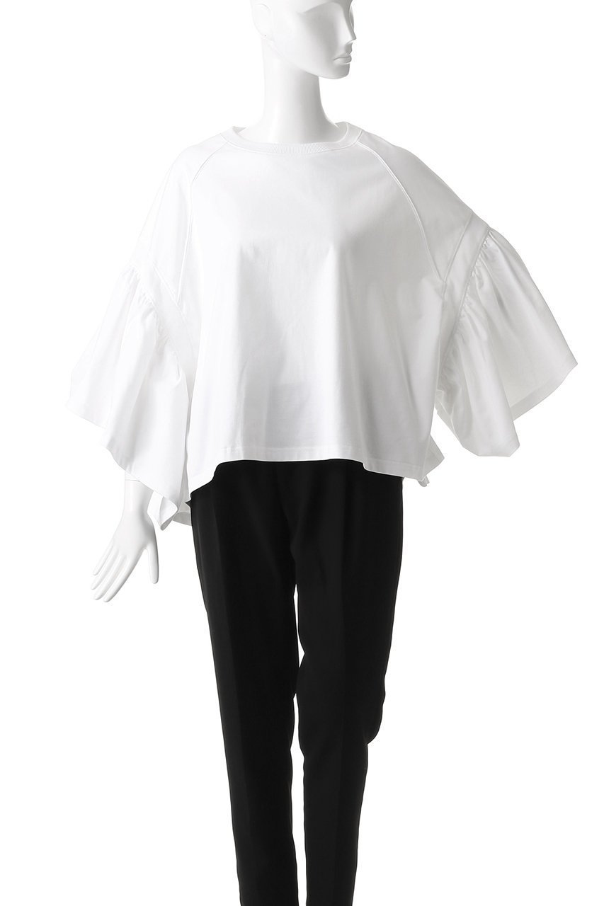 【プルミエ アロンディスモン/1er Arrondissement】の【COG THE BIGSMOKE】LAURA ギャザースリーブトップス 人気、トレンドファッション・服の通販 founy(ファニー) ファッション Fashion レディースファッション Fashion for Women トップス・カットソー Cut & Sew Tops シャツ・ブラウス・オフィスカジュアル Elegant Blouses & Button-Ups ロングTシャツ・Tシャツ Longline T-Shirts & Tees カットソー・ベーシックTシャツ Cut-and-Sewn Tops / Stretch Tees & Basics ギャザー Gathered, Ruffled ショート Short, Short Length スリーブ Sleeve, Long Sleeve / Short Sleeve フレア Flare, Flared other-2|ID: prp329100004880935 ipo3291000000036430996