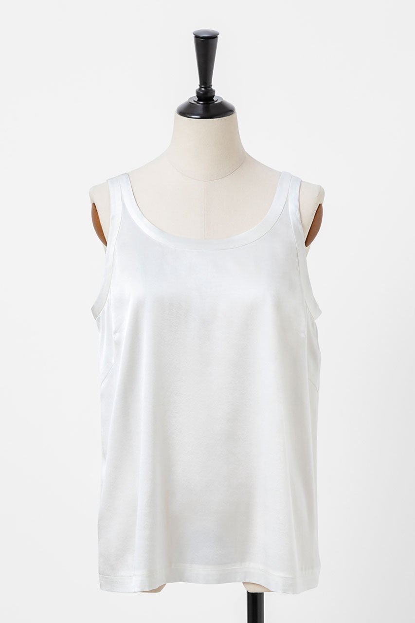 【オーヴィル/EAUVIRE】のウォッシャブルシルクタンクトップ インテリア・キッズ・メンズ・レディースファッション・服の通販 founy(ファニー) 　ファッション　Fashion　レディースファッション　Fashion for Women　トップス・カットソー　Cut & Sew Tops　キャミソール&ノースリーブ　Camisoles & Sleeveless Tops　シャツ・ブラウス・オフィスカジュアル　Elegant Blouses & Button-Ups　ロングTシャツ・Tシャツ　Longline T-Shirts & Tees　カットソー・ベーシックTシャツ　Cut-and-Sewn Tops / Stretch Tees & Basics　カットソー　Cut and Sewn Top　キャミソール　Camisole, Spaghetti Strap Top　サテン　Satin, Glossy Fabric　シルク　Silk, 100% Silk　ストレッチ　Stretch, Stretchy Fabric　タンク　Tank Top, Sleeveless Top　バランス　Balance, Style Balance　定番　Standard, Basic Item　ホワイト|ID: prp329100004880940 ipo3291000000036431027