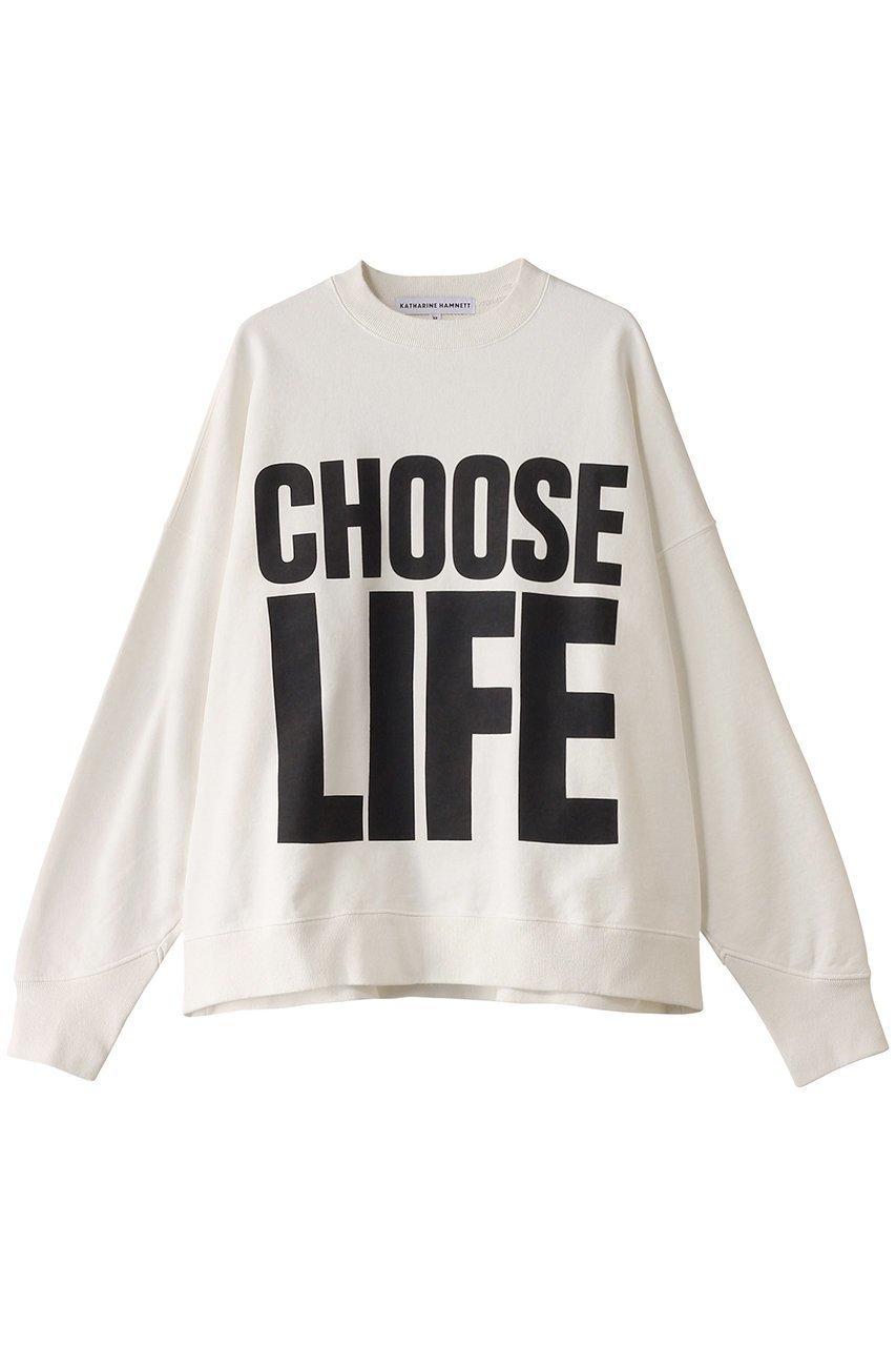 【キャサリンハムネット/KATHARINE HAMNETT LONDON】の【UNISEX】スローガンプルオーバー インテリア・キッズ・メンズ・レディースファッション・服の通販 founy(ファニー) ファッション Fashion レディースファッション Fashion for Women トップス・カットソー Cut & Sew Tops シャツ・ブラウス・オフィスカジュアル Elegant Blouses & Button-Ups ロングTシャツ・Tシャツ Longline T-Shirts & Tees カジュアルプルオーバー・ニットトップス Pullovers & Knit Tops / Casual Pullovers カットソー・ベーシックTシャツ Cut-and-Sewn Tops / Stretch Tees & Basics ユニセックス Unisex, Genderless スリーブ Sleeve, Long Sleeve / Short Sleeve ビンテージ Vintage, Retro Style ロング Long, Long-Length ホワイト|ID: prp329100004880957 ipo3291000000036431171