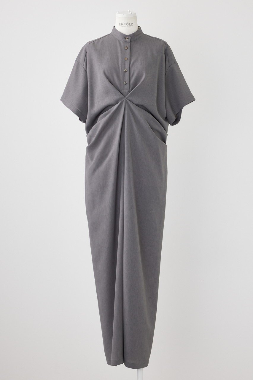 【エンフォルド/ENFOLD】のComfortable Twill ドレープオールインワン インテリア・キッズ・メンズ・レディースファッション・服の通販 founy(ファニー) 　ファッション　Fashion　レディースファッション　Fashion for Women　パンツ　Pants & Trousers　スーツ　Suit, Formalwear　ドレープ　Drape, Draping Fabric　パターン　Pattern, Design Print　ポケット　Pocket, Pocket Detail　トップグレー|ID: prp329100004880978 ipo3291000000036431325