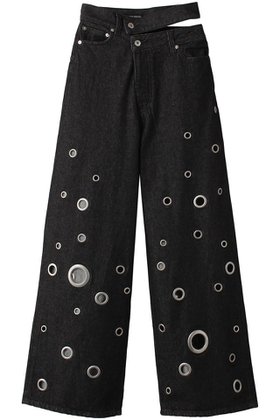 【メゾンスペシャル/MAISON SPECIAL】 Eyelet Denim Pants/アイレットデニムパンツ人気、トレンドファッション・服の通販 founy(ファニー) ファッション Fashion レディースファッション Fashion for Women パンツ Pants & Trousers デニムパンツ・ジーンズ・美脚デニム Denim Jeans & Pants アイレット Eyelet Lace アシンメトリー Asymmetrical Style クール Cool, Chic デニム Denim, Jeans Material メタル Metal, Metal Parts |ID:prp329100004880982