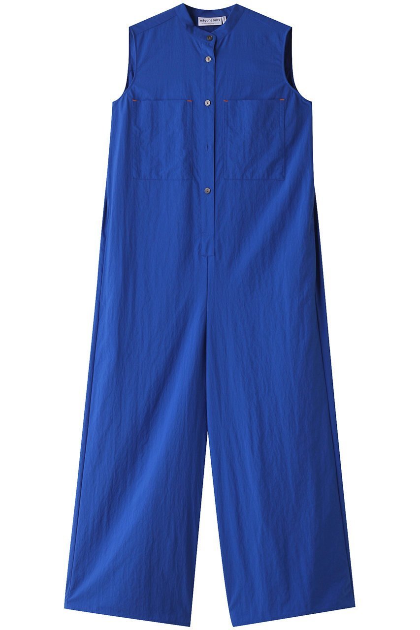 【ナゴンスタンス/nagonstans】のソフトシェルタフタ ワイドBOX オールインワン インテリア・キッズ・メンズ・レディースファッション・服の通販 founy(ファウニー) 　ファッション　Fashion　レディースファッション　Fashion for Women　パンツ　Pants & Trousers　おすすめ　Recommended / Our Picks　アウトドア　Outdoor Clothing　スリーブ　Sleeve, Long Sleeve / Short Sleeve　リラックス　Relax, Relaxed Fit　ロング　Long, Long-Length　ワイド　Wide, Wide Fit　夏　Summer　Sky|ID: prp329100004880986 ipo3291000000036431391