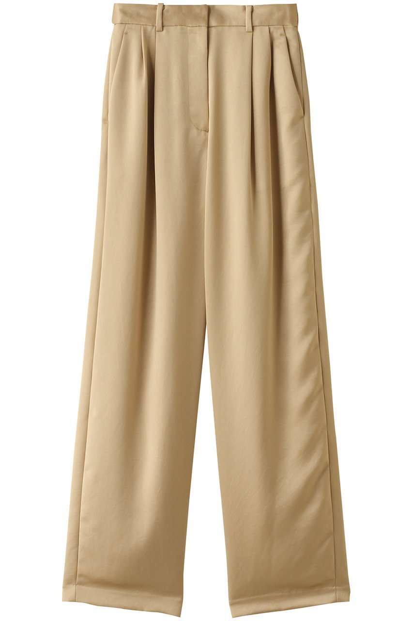 【クラネ/CLANE】のSATIN TUCK PANTS/パンツ インテリア・キッズ・メンズ・レディースファッション・服の通販 founy(ファウニー) 　ファッション　Fashion　レディースファッション　Fashion for Women　パンツ　Pants & Trousers　エレガント 上品　Elegant　サテン　Satin, Glossy Fabric　シンプル　Simple, Minimal　ドレープ　Drape, Draping Fabric　BEIGE|ID: prp329100004880987 ipo3291000000036431397
