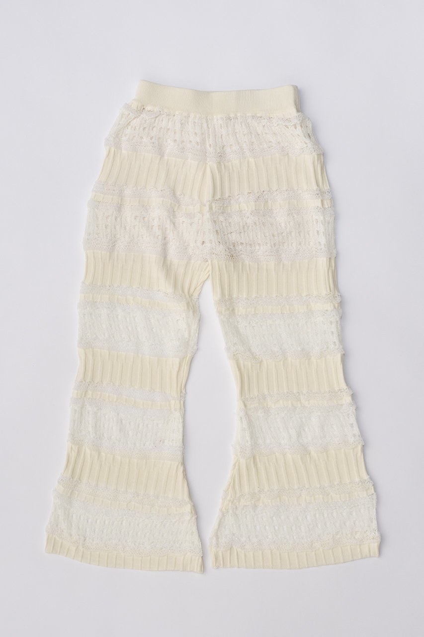 【プランク プロジェクト/PRANK PROJECT】のブークレレースニットパンツ / Boucle Lace Knit Pants インテリア・キッズ・メンズ・レディースファッション・服の通販 founy(ファウニー) 　ファッション　Fashion　レディースファッション　Fashion for Women　パンツ　Pants & Trousers　おすすめ　Recommended / Our Picks　カットソー　Cut and Sewn Top　セットアップ　Set-Up, Coordinated Outfit　チュニック　Tunic, Long Top　ミックス　Mix, Mixed Style　レース　Lace, Lace Fabric　夏　Summer　WHT(ホワイト)|ID: prp329100004880996 ipo3291000000036864491