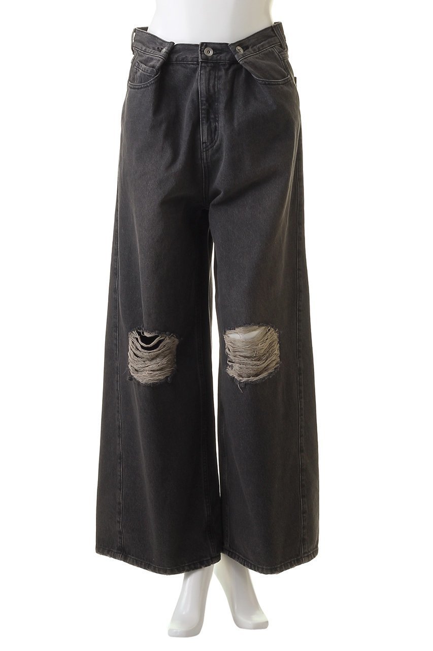 【ウィムガゼット/Whim Gazette】の【THE PAUSE】タックデニムパンツ 人気、トレンドファッション・服の通販 founy(ファニー) 　ファッション　Fashion　レディースファッション　Fashion for Women　パンツ　Pants & Trousers　デニムパンツ・ジーンズ・美脚デニム　Denim Jeans & Pants　ダウン　Down, Puffer　ダメージ　Distressed, Destroyed　デニム　Denim, Jeans Material　ワイド　Wide, Wide Fit　other-2|ID: prp329100004881010 ipo3291000000036431589