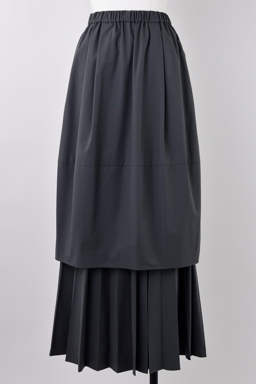 【ナゴンスタンス/nagonstans】のWater Repellentストレッチ レイヤードSK/スカート インテリア・キッズ・メンズ・レディースファッション・服の通販 founy(ファニー) 　ファッション　Fashion　レディースファッション　Fashion for Women　スカート　Skirts　ロングスカート　Long Skirts / Maxi & Midi Skirts　シンプル　Simple, Minimal　ストレッチ　Stretch, Stretchy Fabric　プリーツ　Pleats, Pleated　ロング　Long, Long-Length　夏　Summer　Cement|ID: prp329100004881047 ipo3291000000036432187