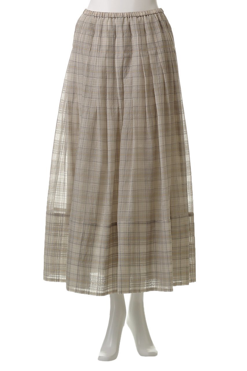 【オブリオ/AUBRIOT】のシアーチェックミディスカート 人気、トレンドファッション・服の通販 founy(ファニー) 　ファッション　Fashion　レディースファッション　Fashion for Women　スカート　Skirts　ロングスカート　Long Skirts / Maxi & Midi Skirts　イタリア　Italy　シルク　Silk, 100% Silk　チェック　Check, Plaid, Tartan　フェミニン　Feminine, Girly　ロング　Long, Long-Length　other-2|ID: prp329100004881052 ipo3291000000036432219