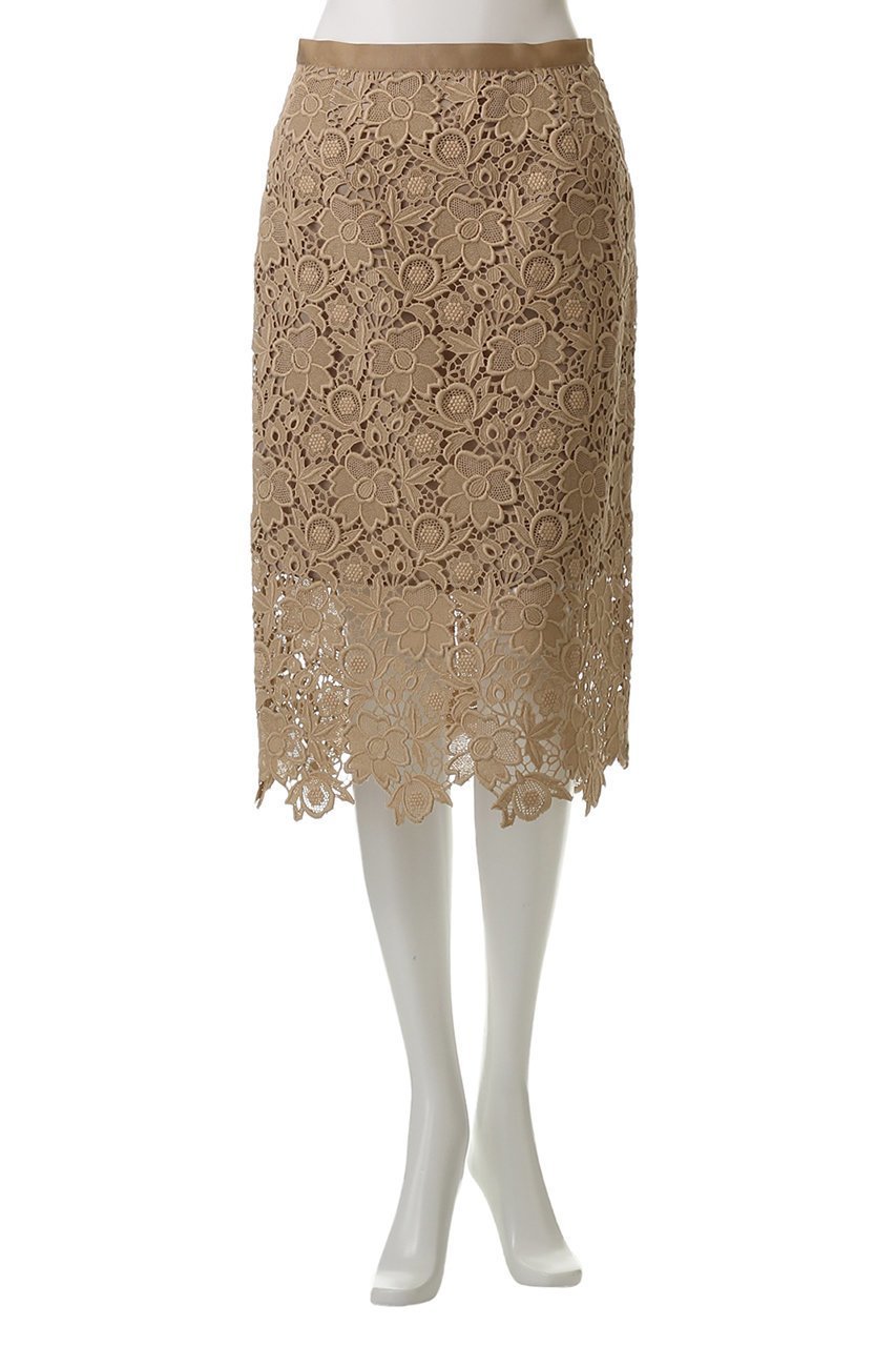 【オブリオ/AUBRIOT】のフラワーレース ペンシルスカート 人気、トレンドファッション・服の通販 founy(ファニー) 　ファッション　Fashion　レディースファッション　Fashion for Women　スカート　Skirts　エレガント 上品　Elegant　クラシック　Classic, Timeless Style　ケミカル　Chemical, Chemical Wash　フラワー　Flower, Floral　ペンシル　Pencil, Pencil Skirt　モダン　Modern, Contemporary　モチーフ　Motif, Design Theme　レース　Lace, Lace Fabric　other-2|ID: prp329100004881055 ipo3291000000036432245