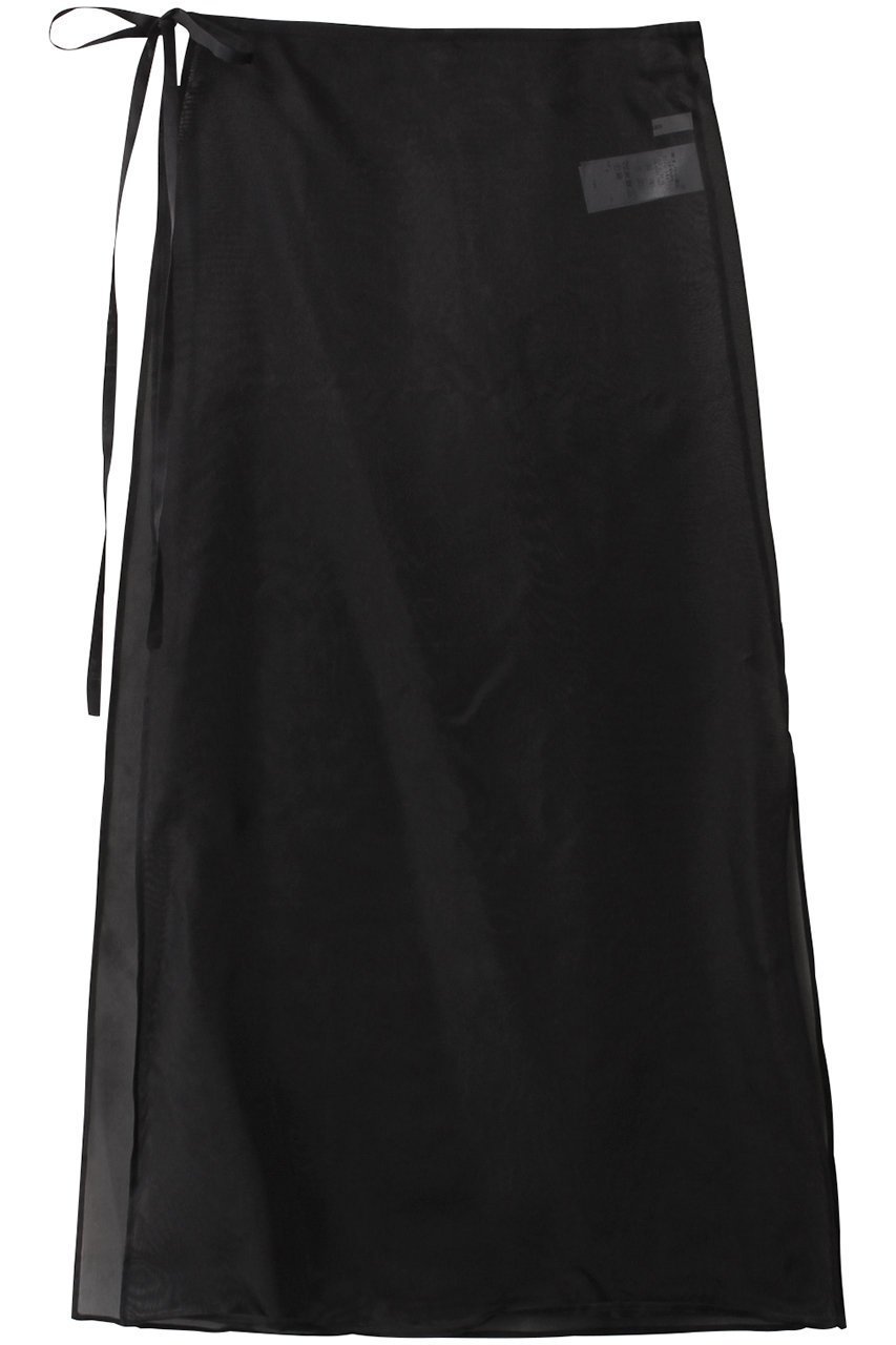 【セアン/SCEARN】のSILK SATIN ORGANDIE スカート インテリア・キッズ・メンズ・レディースファッション・服の通販 founy(ファニー) ファッション Fashion レディースファッション Fashion for Women スカート Skirts ロングスカート Long Skirts / Maxi & Midi Skirts オーガンジー Organza Fabric サテン Satin, Glossy Fabric シルク Silk, 100% Silk パーティ Party, Party Style ラップ Wrap, Wrap Design リボン Ribbon, Bow ロング Long, Long-Length BLACK|ID: prp329100004881068 ipo3291000000036432344