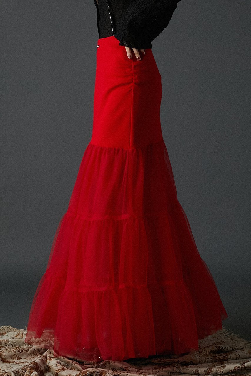 【プランク プロジェクト/PRANK PROJECT】のチュールドッキングボリュームスカート / Tulle Docking Volume Skirt 大人の最旬トレンドファッション＆コーディネート founy(ファウニー) 　ファッション　Fashion　レディースファッション　Fashion for Women　スカート　Skirts　ロングスカート　Long Skirts / Maxi & Midi Skirts　ストレッチ　Stretch, Stretchy Fabric　チュール　Tulip, Tulip Motif　フィット　Fit, Slim Fit　ペチコート　Petticoat, Underskirt　ロング　Long, Long-Length　other-5|ID: prp329100004881107 ipo3291000000036831732