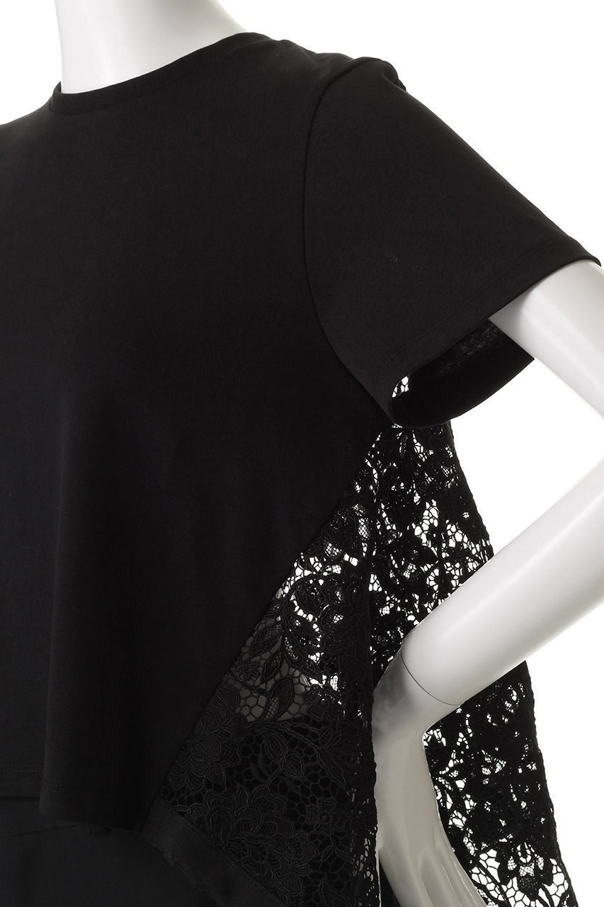 【アルアバイル/allureville】の【Loulou Willoughby】レースドッキングPO B 人気、トレンドファッション・服の通販 founy(ファニー) ファッション Fashion レディースファッション Fashion for Women トップス・カットソー Cut & Sew Tops シャツ・ブラウス・オフィスカジュアル Elegant Blouses & Button-Ups ロングTシャツ・Tシャツ Longline T-Shirts & Tees カットソー・ベーシックTシャツ Cut-and-Sewn Tops / Stretch Tees & Basics イレギュラー Irregular Design ショート Short, Short Length スリーブ Sleeve, Long Sleeve / Short Sleeve ドッキング Docking, Mixed Material フラワー Flower, Floral フロント Front, Front Design レース Lace, Lace Fabric other-5|ID: prp329100004881218 ipo3291000000036433406