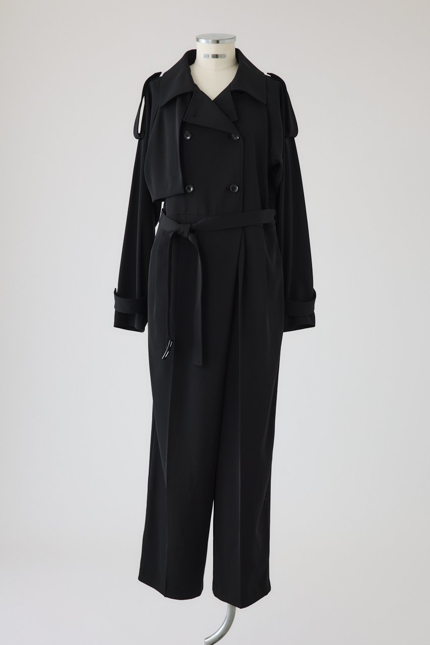 【リムアーク/RIM.ARK】のTrench detail all in one/オールインワン インテリア・キッズ・メンズ・レディースファッション・服の通販 founy(ファニー) 　ファッション　Fashion　レディースファッション　Fashion for Women　パンツ　Pants & Trousers　ラグジュアリー　Luxury, Elegant　エレガント 上品　Elegant　ブラック|ID: prp329100004881291 ipo3291000000036433939