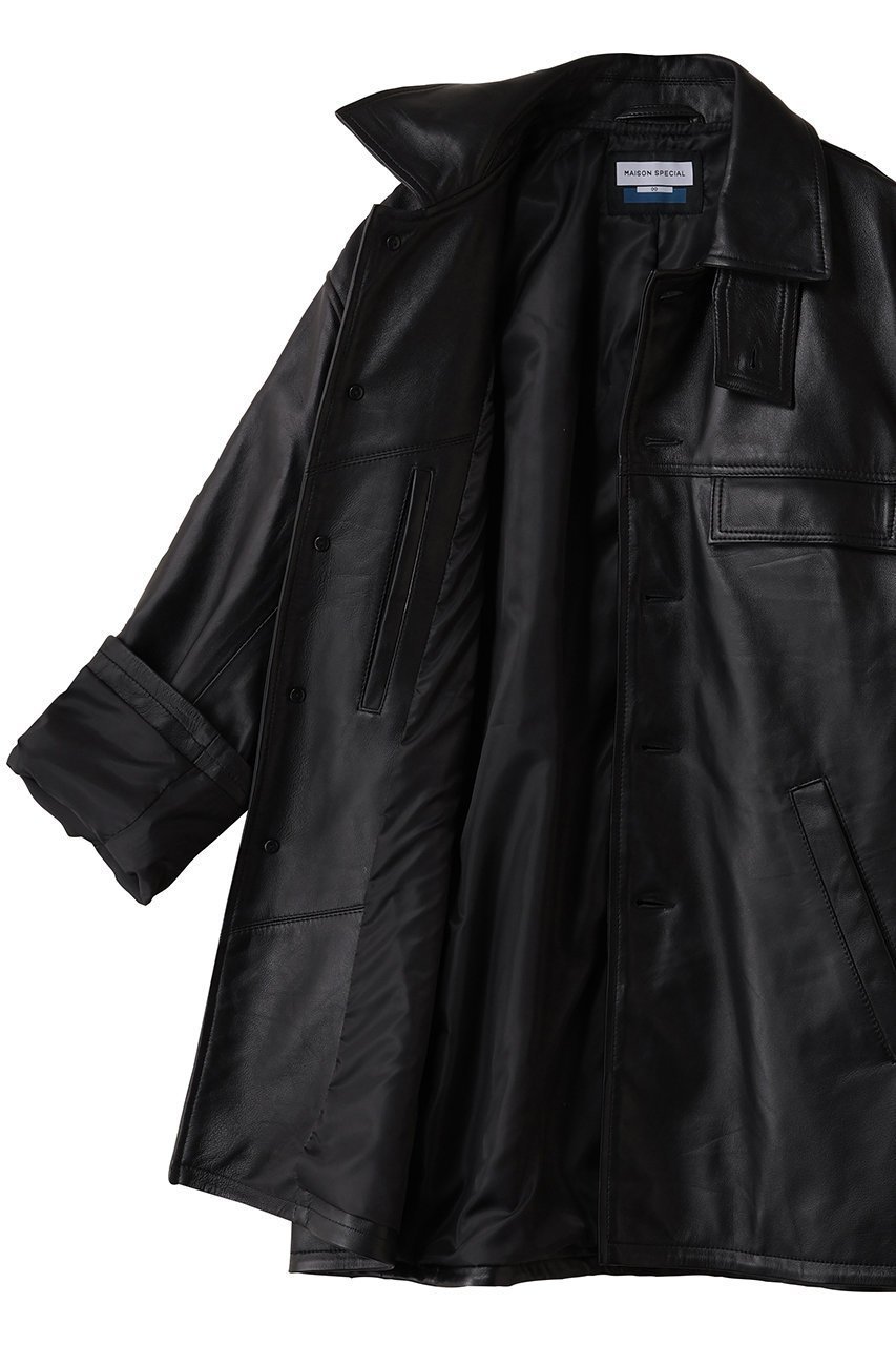 【メゾンスペシャル/MAISON SPECIAL】の【UNISEX】SHEEPレザーカーコート 人気、トレンドファッション・服の通販 founy(ファニー) 　ファッション　Fashion　レディースファッション　Fashion for Women　アウター　Coat / Outerwear Collection　コート・ロングコート・ピーコート　Long Coats, Peacoats & More　レディースジャケット・軽アウター　Jackets　ユニセックス　Unisex, Genderless　シンプル　Simple, Minimal　ジャケット　Jacket, Outerwear　スタイリッシュ　Stylish, Fashionable　スリーブ　Sleeve, Long Sleeve / Short Sleeve　ロング　Long, Long-Length　other-6|ID: prp329100004881301 ipo3291000000036434008