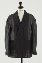 【デザイン ワークス/DESIGN WORKS】のリネン混シアーオーバーサイズジャケット 人気、トレンドファッション・服の通販 founy(ファニー) ファッション Fashion レディースファッション Fashion for Women アウター Coat / Outerwear Collection レディースジャケット・軽アウター Jackets シアー Sheer, See-Through ショルダー Shoulder, Shoulder Strap ジャケット Jacket, Outerwear ダブル Double, Double-Breasted トレンド Trend, Trending Now ドロップ Drop Shoulder, Dropped Style リネン Linen, Linen Fabric リラックス Relax, Relaxed Fit 防寒 Cold Protection, Winter-Ready thumbnail ブラック|ID: prp329100004881326 ipo3291000000036434177