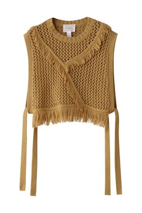 【ミディウミソリッド/MIDIUMISOLID】のside ribbon fringe mesh vest.S ベスト 人気、トレンドファッション・服の通販 founy(ファニー) ファッション Fashion レディースファッション Fashion for Women アウター Coat / Outerwear Collection レディースジャケット・軽アウター Jackets アシンメトリー Asymmetrical Style ジャケット Jacket, Outerwear フリンジ Fringe, Tassel ベスト Vest, Waistcoat メッシュ Mesh, Net Fabric |ID:prp329100004881389