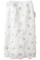 【アルアバイル/allureville】の【LOULOU WILLOUGHBY】オーガンフラワータイトスカート ホワイト|ID: prp329100004881420 ipo3291000000036434789