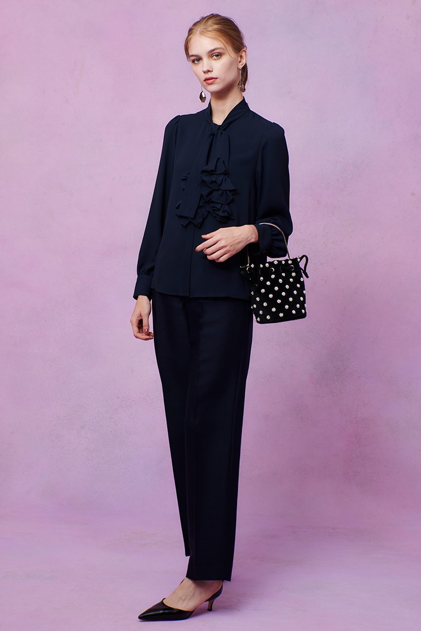 【アルアバイル/allureville】の【LOULOU WILLOUGHBY】シルクウールツイルタックパンツ 大人の最旬トレンドファッション＆コーディネート founy(ファウニー) 　ファッション　Fashion　レディースファッション　Fashion for Women　パンツ　Pants & Trousers　ウォーム　Warm Fabric　シルク　Silk, 100% Silk　シンプル　Simple, Minimal　センター　Center, Center Line　other-5|ID: prp329100004881423 ipo3291000000036434818