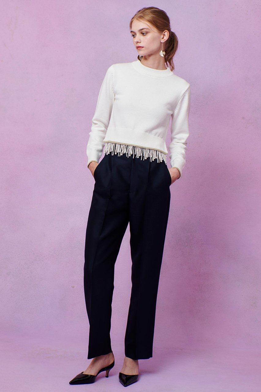 【アルアバイル/allureville】の【LOULOU WILLOUGHBY】シルクウールツイルタックパンツ 大人の最旬トレンドファッション＆コーディネート founy(ファウニー) 　ファッション　Fashion　レディースファッション　Fashion for Women　パンツ　Pants & Trousers　ウォーム　Warm Fabric　シルク　Silk, 100% Silk　シンプル　Simple, Minimal　センター　Center, Center Line　other-6|ID: prp329100004881423 ipo3291000000036434820