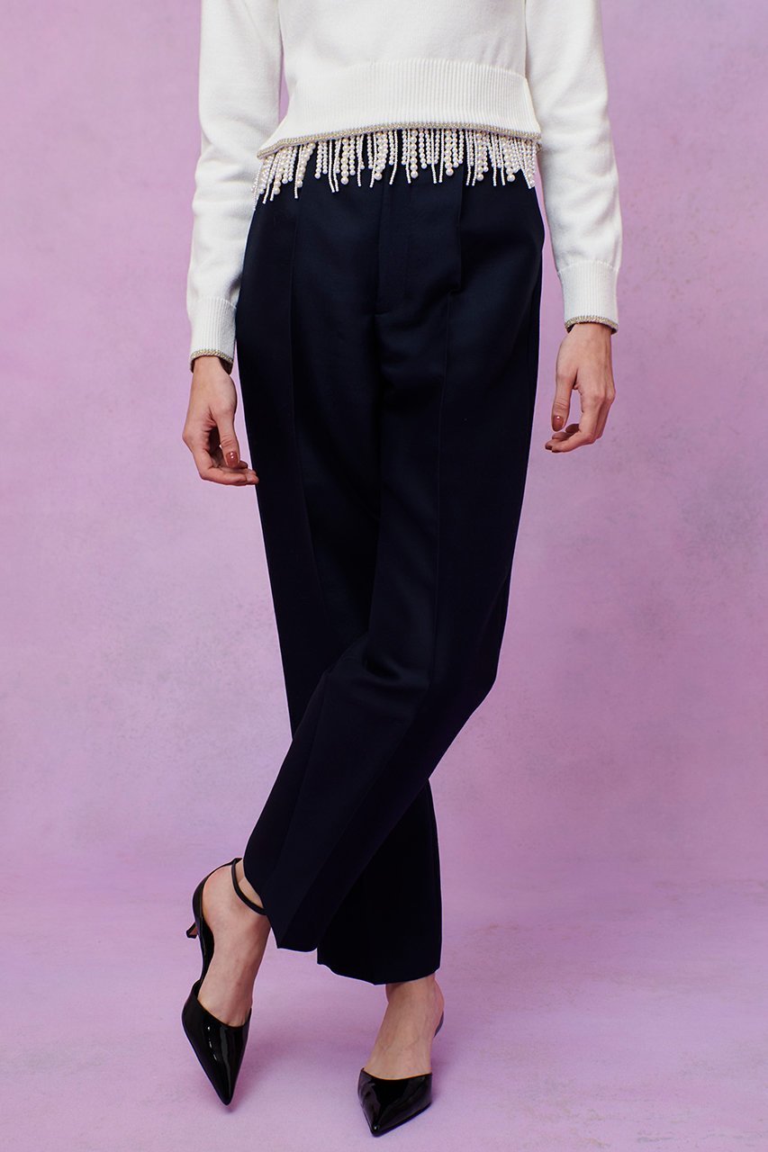 【アルアバイル/allureville】の【LOULOU WILLOUGHBY】シルクウールツイルタックパンツ 大人の最旬トレンドファッション＆コーディネート founy(ファウニー) 　ファッション　Fashion　レディースファッション　Fashion for Women　パンツ　Pants & Trousers　ウォーム　Warm Fabric　シルク　Silk, 100% Silk　シンプル　Simple, Minimal　センター　Center, Center Line　other-7|ID: prp329100004881423 ipo3291000000036434822