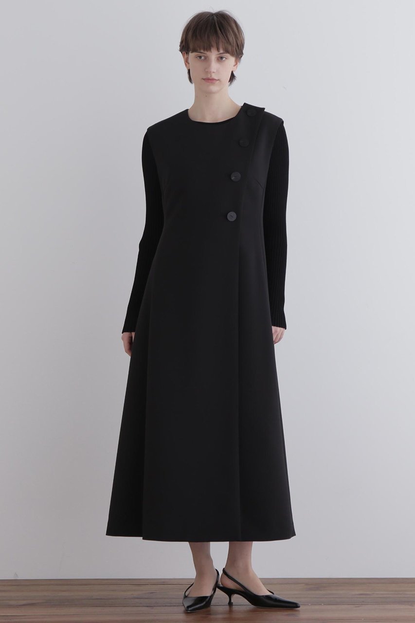 【ル フィル/LE PHIL】のジレロングワンピース 人気、トレンドファッション・服の通販 founy(ファニー) 　ファッション　Fashion　レディースファッション　Fashion for Women　アウター　Coat / Outerwear Collection　ワンピース　Dresses　チュニック　Tunic Tops & Dresses　クラシック　Classic, Timeless Style　ダブル　Double, Double-Breasted　チュニック　Tunic, Long Top　ハイネック　High Neck, Mock Neck　バランス　Balance, Style Balance　フロント　Front, Front Design　ロング　Long, Long-Length　エレガント 上品　Elegant　other-2|ID: prp329100004881466 ipo3291000000036435107