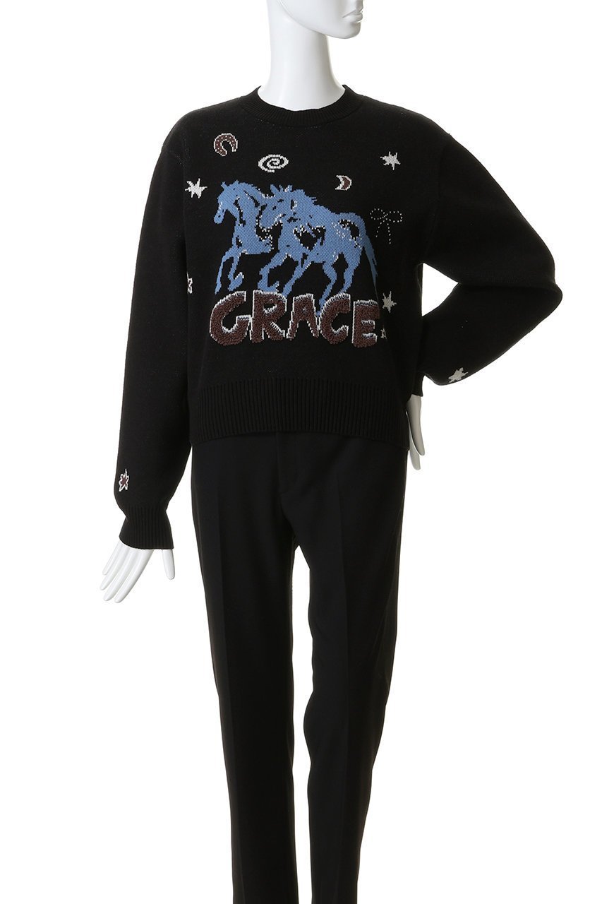 【メゾンスペシャル/MAISON SPECIAL】のHorse Knit/ホースニット 人気、トレンドファッション・服の通販 founy(ファニー) ファッション Fashion レディースファッション Fashion for Women トップス・カットソー Cut & Sew Tops ニット Knit Tops & Sweaters カジュアルプルオーバー・ニットトップス Pullovers & Knit Tops / Casual Pullovers グラフィック Graphic, Graphic Design ジャカード/ジャガード Jacquard, Woven Pattern バランス Balance, Style Balance ボトム Bottoms, Lower Wear other-2|ID: prp329100004881496 ipo3291000000036435464