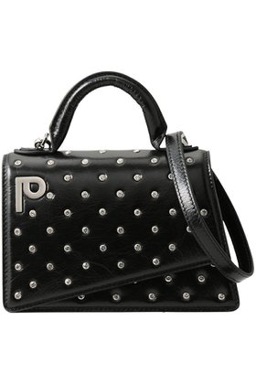 【プランク プロジェクト/PRANK PROJECT】のロゴプレートラインストーンミニサッチェルバッグ / Logo Plate Line Stone Mini Satchel Bag 人気、トレンドファッション・服の通販 founy(ファニー) ファッション Fashion レディースファッション Fashion for Women バッグ Bags アシンメトリー Asymmetrical Style ストーン Stone, Gem-Like パーティ Party, Party Style フォルム Silhouette, Form ボストン Boston ボストンバッグ Boston Bag, Retro Bag |ID:prp329100004881499