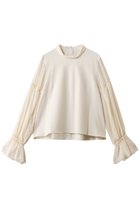 【ランバン オン ブルー/LANVIN en Bleu】のギャザースリーブコンビカットソー 人気、トレンドファッション・服の通販 founy(ファニー) ファッション Fashion レディースファッション Fashion for Women トップス・カットソー Cut & Sew Tops シャツ・ブラウス・オフィスカジュアル Elegant Blouses & Button-Ups ロングTシャツ・Tシャツ Longline T-Shirts & Tees カットソー・ベーシックTシャツ Cut-and-Sewn Tops / Stretch Tees & Basics カットソー Cut and Sewn Top ギャザー Gathered, Ruffled シンプル Simple, Minimal スタンド Stand Collar, Upright Stand スリーブ Sleeve, Long Sleeve / Short Sleeve マニッシュ Mannish, Boyish ロング Long, Long-Length thumbnail オフ|ID: prp329100004881502 ipo3291000000036435543