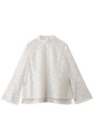 【ランバン オン ブルー/LANVIN en Bleu】のフラワーチュールブラウス 人気、トレンドファッション・服の通販 founy(ファニー) ファッション Fashion レディースファッション Fashion for Women トップス・カットソー Cut & Sew Tops シャツ・ブラウス・オフィスカジュアル Elegant Blouses & Button-Ups シアー Sheer, See-Through スリーブ Sleeve, Long Sleeve / Short Sleeve チュール Tulip, Tulip Motif フェミニン Feminine, Girly フラワー Flower, Floral フレア Flare, Flared ロング Long, Long-Length |ID:prp329100004881504