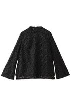 【ランバン オン ブルー/LANVIN en Bleu】のフラワーチュールブラウス 人気、トレンドファッション・服の通販 founy(ファニー) ファッション Fashion レディースファッション Fashion for Women トップス・カットソー Cut & Sew Tops シャツ・ブラウス・オフィスカジュアル Elegant Blouses & Button-Ups シアー Sheer, See-Through スリーブ Sleeve, Long Sleeve / Short Sleeve チュール Tulip, Tulip Motif フェミニン Feminine, Girly フラワー Flower, Floral フレア Flare, Flared ロング Long, Long-Length thumbnail ブラック|ID: prp329100004881504 ipo3291000000036435591