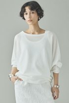 【カレンソロジー/Curensology】のシアードルマンプルオーバー 人気、トレンドファッション・服の通販 founy(ファニー) ファッション Fashion レディースファッション Fashion for Women トップス・カットソー Cut & Sew Tops シャツ・ブラウス・オフィスカジュアル Elegant Blouses & Button-Ups ロングTシャツ・Tシャツ Longline T-Shirts & Tees カジュアルプルオーバー・ニットトップス Pullovers & Knit Tops / Casual Pullovers カットソー・ベーシックTシャツ Cut-and-Sewn Tops / Stretch Tees & Basics アクセサリー Fashion Accessories シアー Sheer, See-Through スリット Slit, Slit Detail スリーブ Sleeve, Long Sleeve / Short Sleeve ロング Long, Long-Length 夏 Summer thumbnail ホワイト|ID: prp329100004881580 ipo3291000000036436231