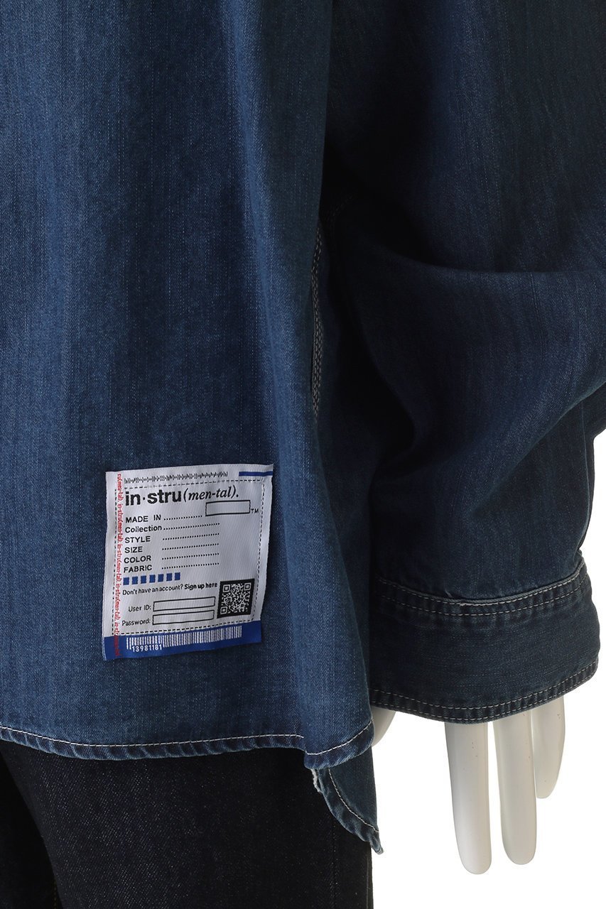【メゾン ミハラヤスヒロ/Maison MIHARA YASUHIRO / MEN】の【MEN】【in-stru(men-tal).】COTTON TENCELデニム ワーク ロングスリーブ シャツ 人気、トレンドファッション・服の通販 founy(ファニー) 　ファッション　Fashion　メンズファッション　Fashion for Men　なめらか　Smooth, Silky Texture　シンプル　Simple, Minimal　スリーブ　Sleeve, Long Sleeve / Short Sleeve　デニム　Denim, Jeans Material　ポケット　Pocket, Pocket Detail　ロング　Long, Long-Length　ワーク　Workwear, Utility Style　other-6|ID: prp329100004881618 ipo3291000000036436577