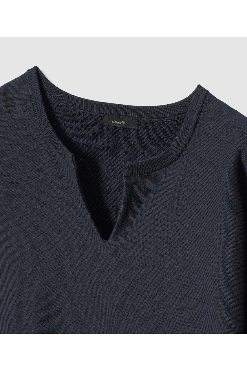 【アルアバイル/allureville】のコットンインレードルマンスリーブプルオーバー 人気、トレンドファッション・服の通販 founy(ファニー) 　ファッション　Fashion　レディースファッション　Fashion for Women　トップス・カットソー　Cut & Sew Tops　ニット　Knit Tops & Sweaters　カジュアルプルオーバー・ニットトップス　Pullovers & Knit Tops / Casual Pullovers　シンプル　Simple, Minimal　ニットソー　Knit-Sewn, Cut & Sew Knit　other-3|ID: prp329100004881654 ipo3291000000036436838