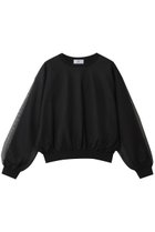 【プルミエ アロンディスモン/1er Arrondissement】のオーガンザレイヤードニットプルオーバー ブラック|ID: prp329100004881659 ipo3291000000036837030