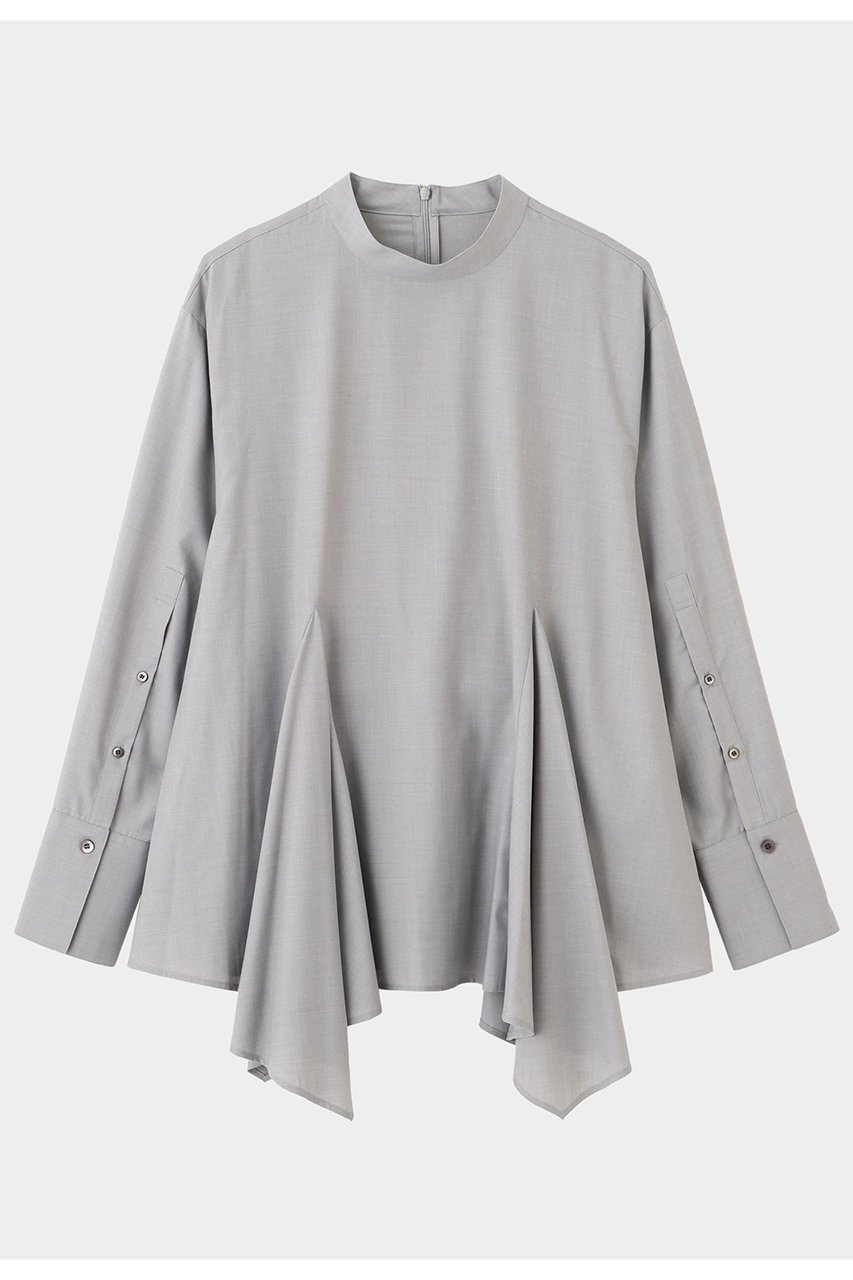 【ル フィル/LE PHIL】のスクエアヘムブラウス 人気、トレンドファッション・服の通販 founy(ファニー) 　ファッション　Fashion　レディースファッション　Fashion for Women　トップス・カットソー　Cut & Sew Tops　シャツ・ブラウス・オフィスカジュアル　Elegant Blouses & Button-Ups　とろみ　Fluid, Flowy Fabric　シンプル　Simple, Minimal　スクエア　Square, Square Shape　スタンダード　Standard, Basic　スリーブ　Sleeve, Long Sleeve / Short Sleeve　ツイル　Twist, Twisted Detail　バランス　Balance, Style Balance　フォルム　Silhouette, Form　ロング　Long, Long-Length　 other-1|ID: prp329100004881671 ipo3291000000036436941