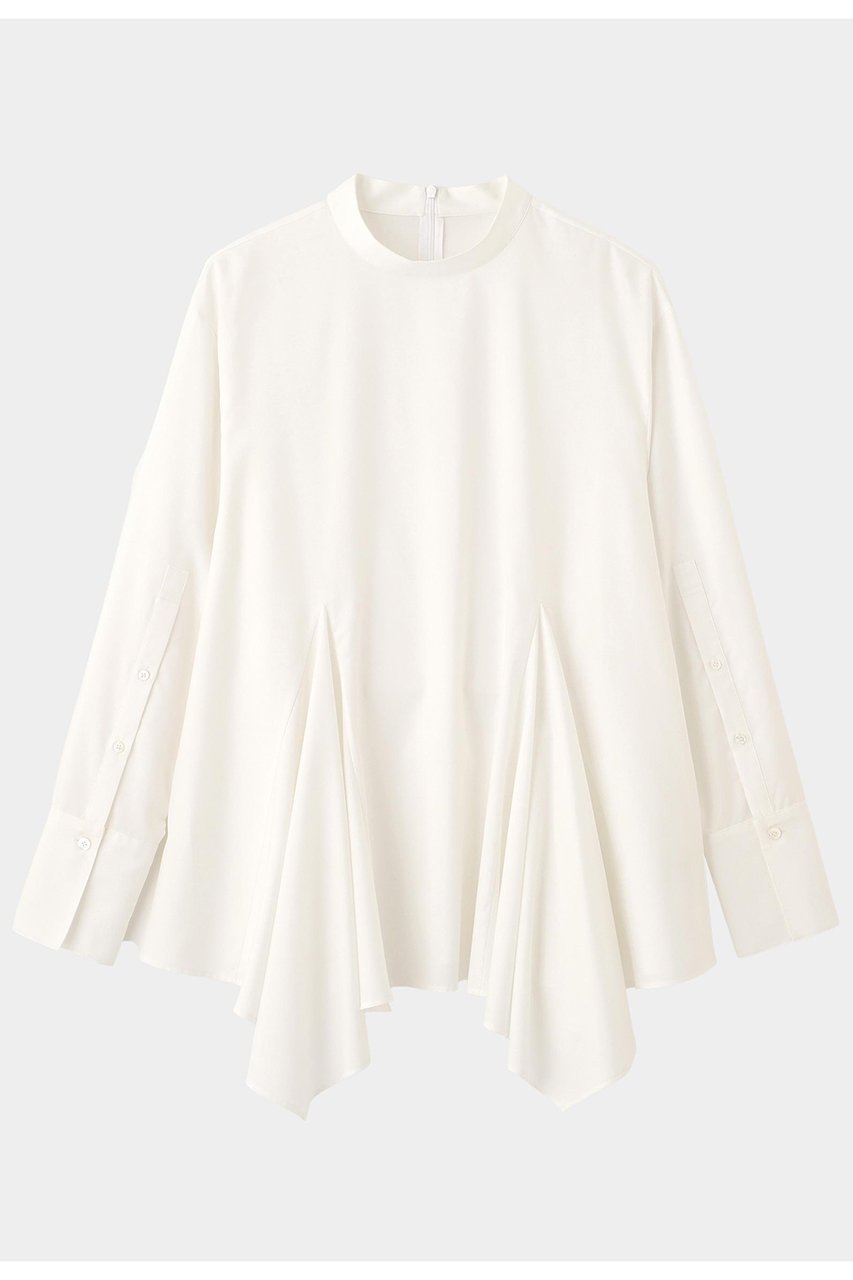 【ル フィル/LE PHIL】のスクエアヘムブラウス インテリア・キッズ・メンズ・レディースファッション・服の通販 founy(ファニー) 　ファッション　Fashion　レディースファッション　Fashion for Women　トップス・カットソー　Cut & Sew Tops　シャツ・ブラウス・オフィスカジュアル　Elegant Blouses & Button-Ups　とろみ　Fluid, Flowy Fabric　シンプル　Simple, Minimal　スクエア　Square, Square Shape　スタンダード　Standard, Basic　スリーブ　Sleeve, Long Sleeve / Short Sleeve　ツイル　Twist, Twisted Detail　バランス　Balance, Style Balance　フォルム　Silhouette, Form　ロング　Long, Long-Length　ホワイト|ID: prp329100004881671 ipo3291000000036436945