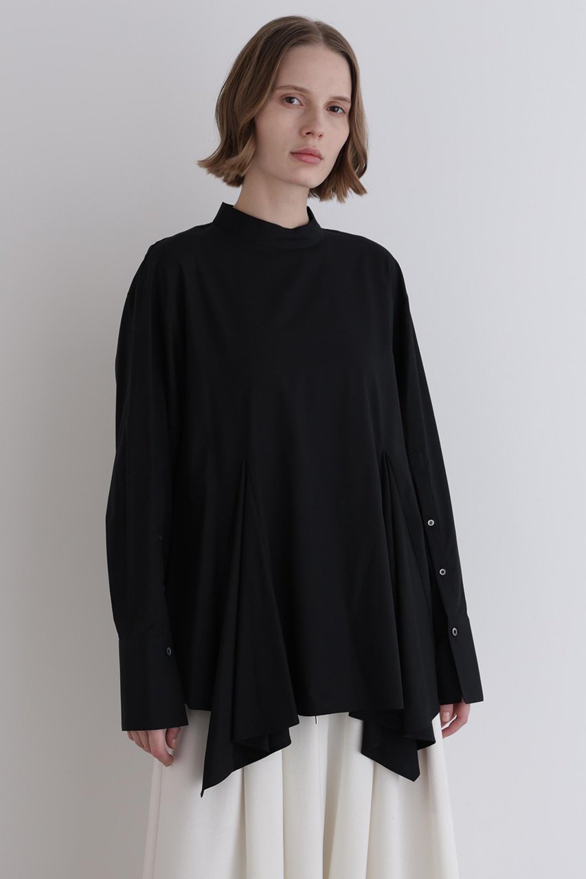 【ル フィル/LE PHIL】のスクエアヘムブラウス 人気、トレンドファッション・服の通販 founy(ファニー) 　ファッション　Fashion　レディースファッション　Fashion for Women　トップス・カットソー　Cut & Sew Tops　シャツ・ブラウス・オフィスカジュアル　Elegant Blouses & Button-Ups　とろみ　Fluid, Flowy Fabric　シンプル　Simple, Minimal　スクエア　Square, Square Shape　スタンダード　Standard, Basic　スリーブ　Sleeve, Long Sleeve / Short Sleeve　ツイル　Twist, Twisted Detail　バランス　Balance, Style Balance　フォルム　Silhouette, Form　ロング　Long, Long-Length　other-2|ID: prp329100004881671 ipo3291000000036436949