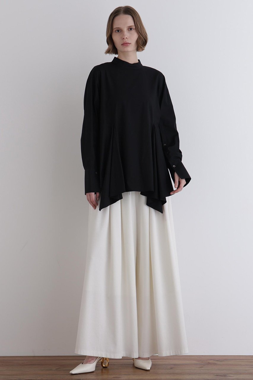 【ル フィル/LE PHIL】のスクエアヘムブラウス 人気、トレンドファッション・服の通販 founy(ファニー) 　ファッション　Fashion　レディースファッション　Fashion for Women　トップス・カットソー　Cut & Sew Tops　シャツ・ブラウス・オフィスカジュアル　Elegant Blouses & Button-Ups　とろみ　Fluid, Flowy Fabric　シンプル　Simple, Minimal　スクエア　Square, Square Shape　スタンダード　Standard, Basic　スリーブ　Sleeve, Long Sleeve / Short Sleeve　ツイル　Twist, Twisted Detail　バランス　Balance, Style Balance　フォルム　Silhouette, Form　ロング　Long, Long-Length　other-3|ID: prp329100004881671 ipo3291000000036436950