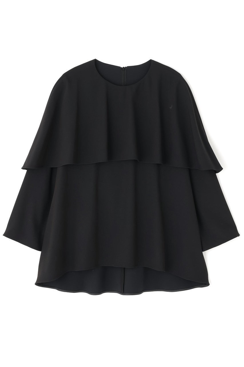 【ル フィル/LE PHIL】の起毛2WAYツイルブラウス インテリア・キッズ・メンズ・レディースファッション・服の通販 founy(ファニー) 　ファッション　Fashion　レディースファッション　Fashion for Women　トップス・カットソー　Cut & Sew Tops　シャツ・ブラウス・オフィスカジュアル　Elegant Blouses & Button-Ups　クラシカル　Classical, Vintage-Inspired　スタンダード　Standard, Basic　ストレッチ　Stretch, Stretchy Fabric　スマート　Smart, Elegant　スリーブ　Sleeve, Long Sleeve / Short Sleeve　ツイル　Twist, Twisted Detail　ドレープ　Drape, Draping Fabric　定番　Standard, Basic Item　人気　Popular, Best Seller　ロング　Long, Long-Length　ブラック|ID: prp329100004881674 ipo3291000000036436961