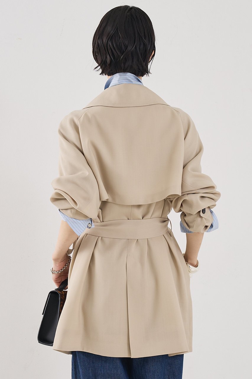 【ザ ストア バイ シー/THE STORE by C】の【COCUCA】ショートトレンチコート 大人の最旬トレンドファッション＆コーディネート founy(ファウニー) 　ファッション　Fashion　レディースファッション　Fashion for Women　アウター　Coat / Outerwear Collection　コート・ロングコート・ピーコート　Long Coats, Peacoats & More　トレンチコート / 春秋の定番アウター　Trench Coats　ショート　Short, Short Length　シンプル　Simple, Minimal　スタンド　Stand Collar, Upright Stand　スーツ　Suit, Formalwear　ツイル　Twist, Twisted Detail　別注　Limited Edition, Custom Order　防寒　Cold Protection, Winter-Ready　other-2|ID: prp329100004881686 ipo3291000000036837149