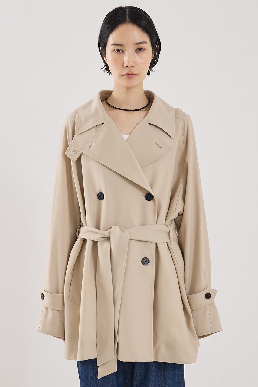 【ザ ストア バイ シー/THE STORE by C】の【COCUCA】ショートトレンチコート 大人の最旬トレンドファッション＆コーディネート founy(ファウニー) 　ファッション　Fashion　レディースファッション　Fashion for Women　アウター　Coat / Outerwear Collection　コート・ロングコート・ピーコート　Long Coats, Peacoats & More　トレンチコート / 春秋の定番アウター　Trench Coats　ショート　Short, Short Length　シンプル　Simple, Minimal　スタンド　Stand Collar, Upright Stand　スーツ　Suit, Formalwear　ツイル　Twist, Twisted Detail　別注　Limited Edition, Custom Order　防寒　Cold Protection, Winter-Ready　other-4|ID: prp329100004881686 ipo3291000000036837152