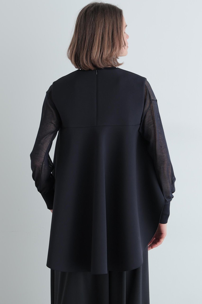 【ル フィル/LE PHIL】のライトボンディングノースリーブジレブラウス 人気、トレンドファッション・服の通販 founy(ファニー) 　ファッション　Fashion　レディースファッション　Fashion for Women　アウター　Coat / Outerwear Collection　トップス・カットソー　Cut & Sew Tops　キャミソール&ノースリーブ　Camisoles & Sleeveless Tops　シャツ・ブラウス・オフィスカジュアル　Elegant Blouses & Button-Ups　ベスト&ジレ / 重ね着スタイル　Vests & Gilets　シンプル　Simple, Minimal　スタンダード　Standard, Basic　ノースリーブ　Sleeveless, No-Sleeve　フォルム　Silhouette, Form　フラット　Flat, Flat Shoes　ボンディング　Bonding, Bonded Fabric　other-5|ID: prp329100004881722 ipo3291000000036437360