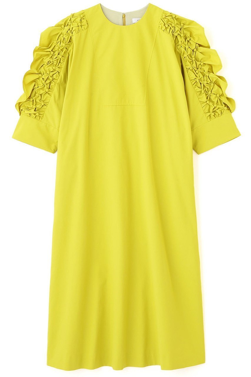 【アドーア/ADORE】のハンドスモッキングワンピース インテリア・キッズ・メンズ・レディースファッション・服の通販 founy(ファニー) 　ファッション　Fashion　レディースファッション　Fashion for Women　ワンピース　Dresses　チュニック　Tunic Tops & Dresses　サマー　Summer, Summer Style　タフタ　Taffeta, Structured Fabric　チュニック　Tunic, Long Top　ドレス　Dress, One-Piece　ロング　Long, Long-Length　エレガント 上品　Elegant　再入荷　Restock / Back in Stock　イエロー|ID: prp329100004881734 ipo3291000000036437453